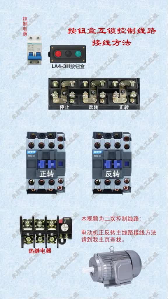 #電工知識(shí) #電動(dòng)機(jī)正反轉(zhuǎn) #零基礎(chǔ)學(xué)電工 按鈕盒控制電動(dòng)機(jī)正反轉(zhuǎn)互鎖控制線路#硬聲創(chuàng)作季 