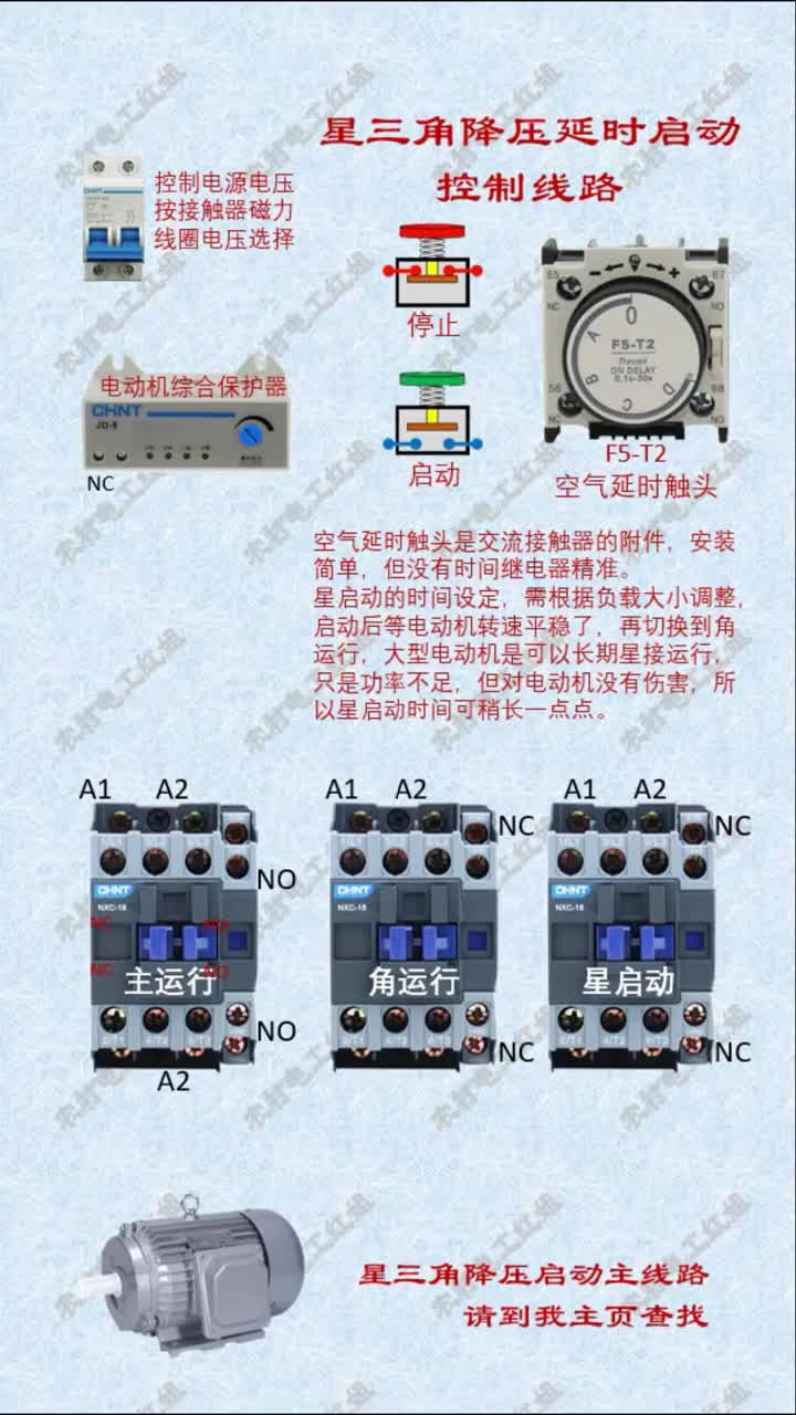 #電工知識(shí) #星三角啟動(dòng) #零基礎(chǔ)學(xué)電工 使用空氣延時(shí)觸頭星三角降壓?jiǎn)?dòng)自動(dòng)控制線路#硬聲創(chuàng)作季 