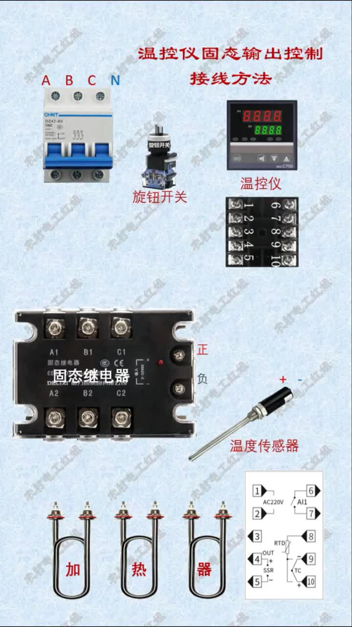 #電工知識 #零基礎(chǔ)學(xué)電工 #溫控儀 加熱系統(tǒng)溫控儀固態(tài)繼電器輸出接線方法#硬聲創(chuàng)作季 