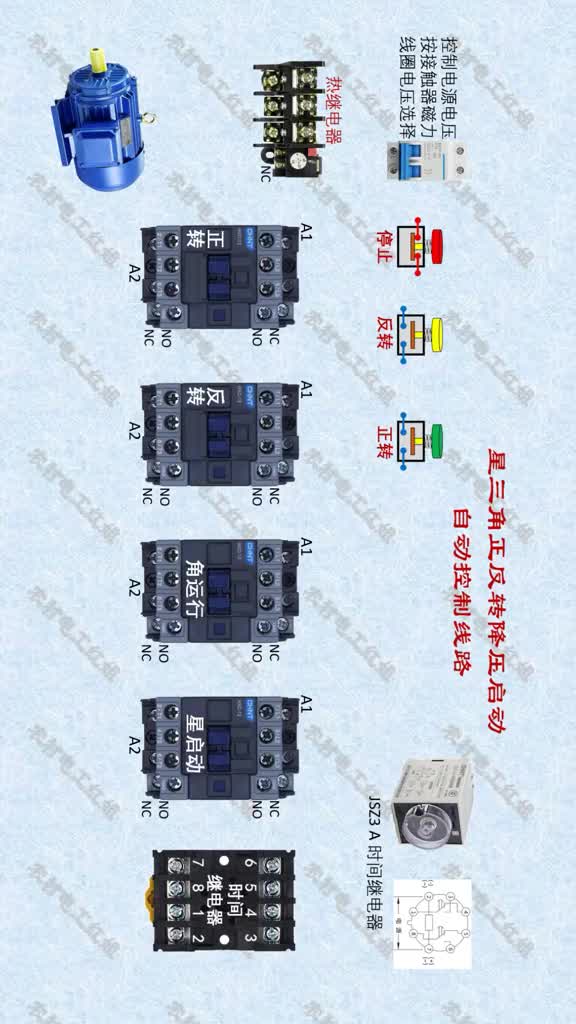 #零基礎(chǔ)學(xué)電工 #電工知識(shí) #星三角啟動(dòng) 星三角降壓?jiǎn)?dòng)正反轉(zhuǎn)自動(dòng)控制線路接線方法#硬聲創(chuàng)作季 
