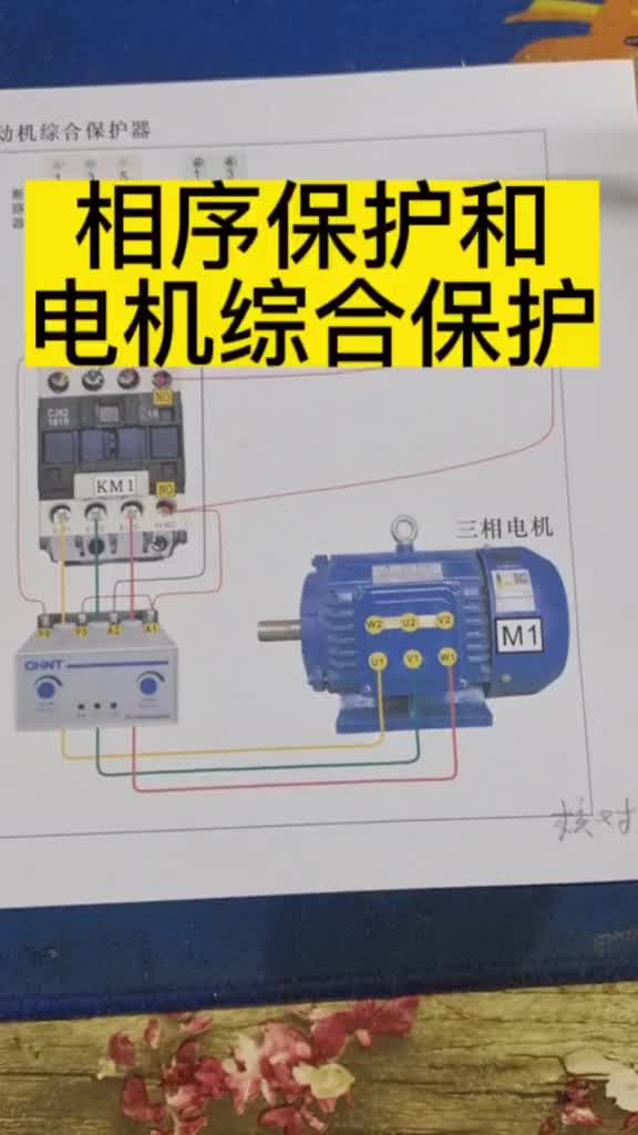 斷相與相序保護(hù)繼電器加電動(dòng)機(jī)綜合保護(hù)器接線方法#電工 #零基礎(chǔ)學(xué)電工 #電氣控制 #硬聲創(chuàng)作季 