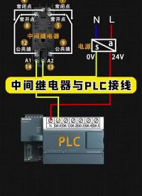 中间继电器与PLC接线 #编程 #自动化 #PLC接线#硬声创作季 