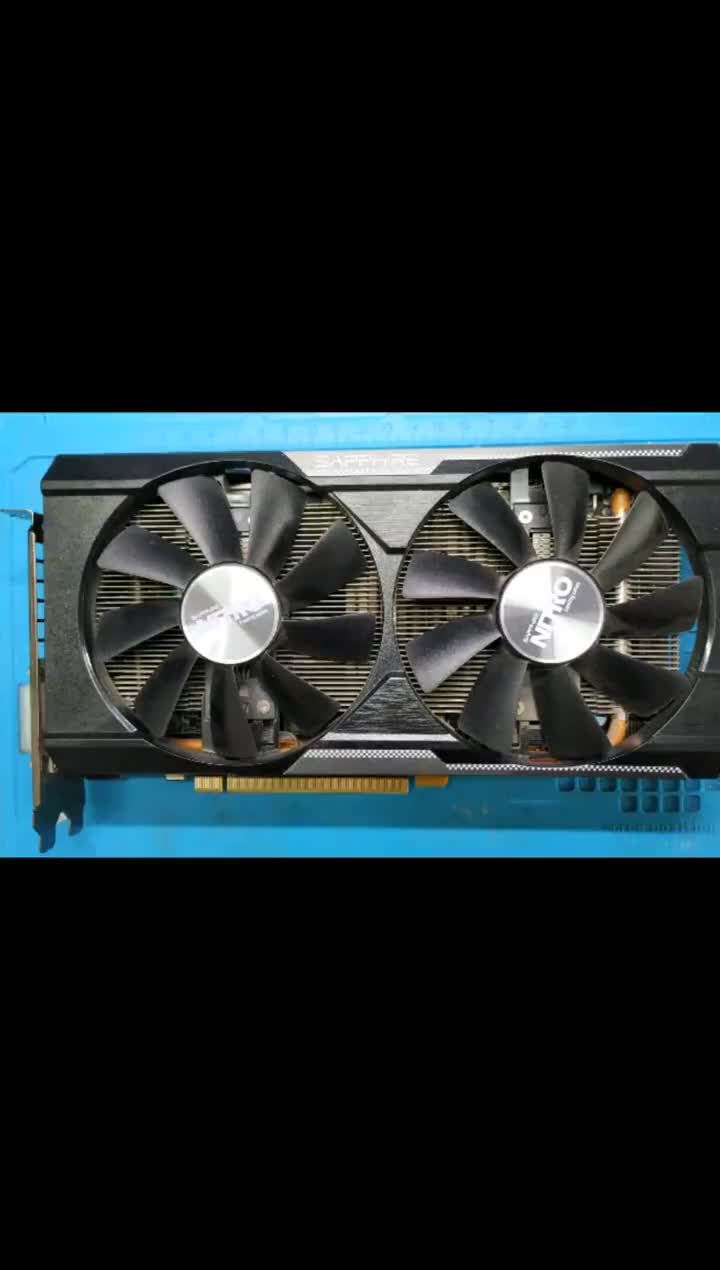 一個藍寶石R9 380 4g顯卡，頻繁出現黑屏，現在已經成功修復，看看效果如果…… #顯卡維修#硬聲創作季 