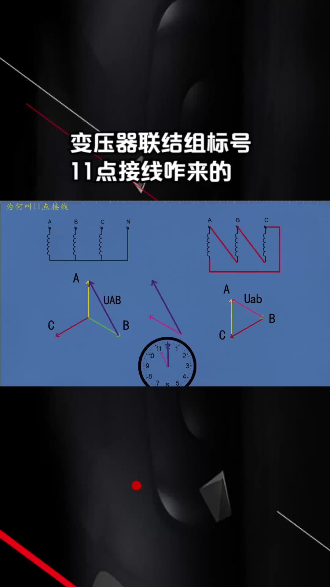 变压器联结组标号11点接线咋来的 #变压器  #零基础学电工    #电工知识 #高低压成套设备   