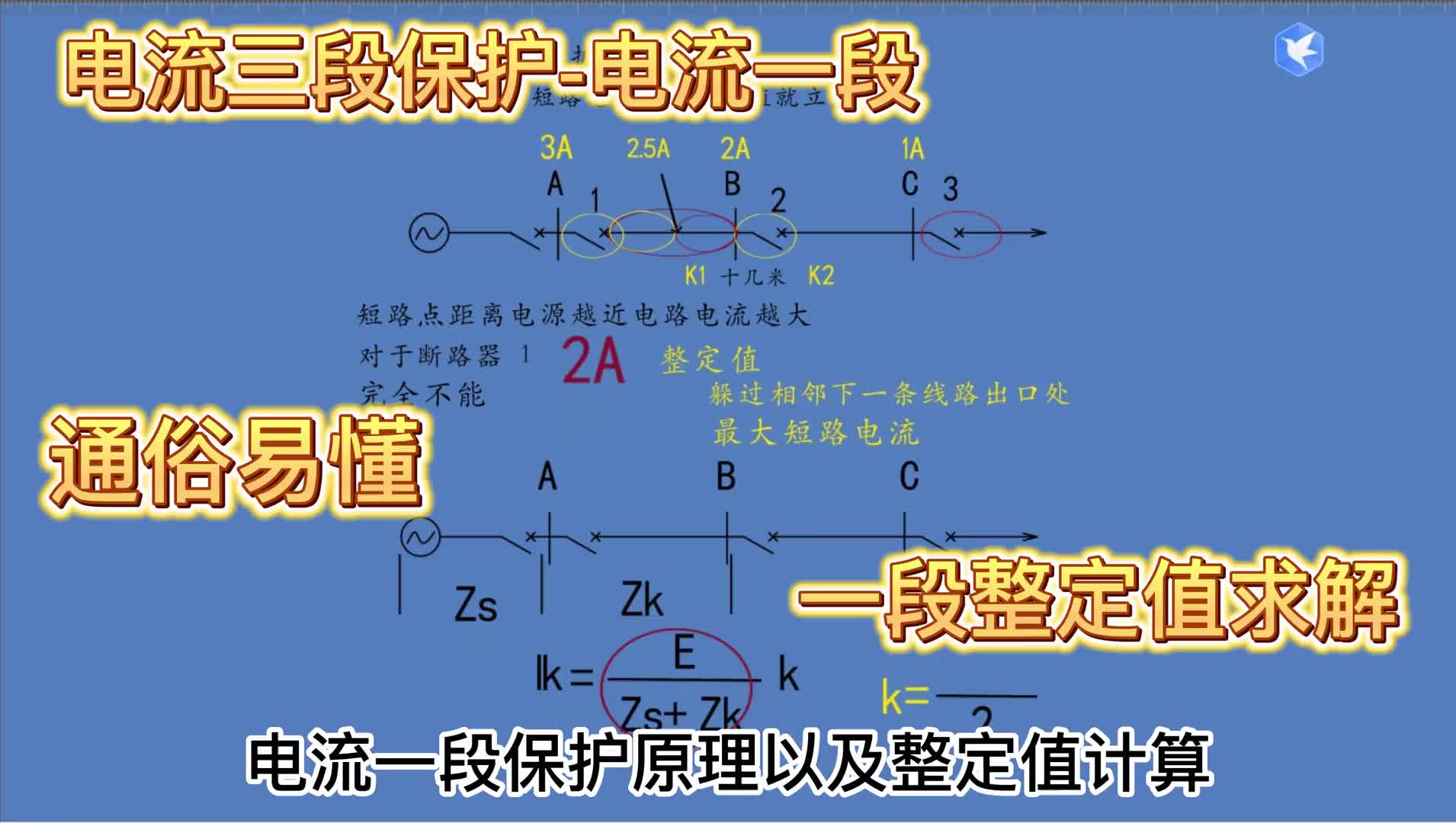 電流三段2-電流一段保護(hù)-原理以及整定值計(jì)算#零基礎(chǔ)學(xué)電工 #電力工人 #繼電保護(hù) #電氣 #國(guó)家電網(wǎng) 