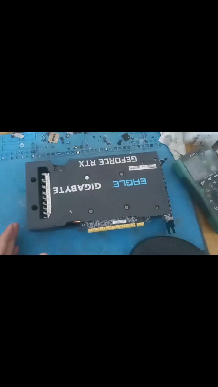 gtx1060顯卡主板診斷燈長亮黑屏維修，rtx3050顯卡掉驅(qū)動后重啟點(diǎn)不亮維修。#芯片級維#硬聲創(chuàng)作季 