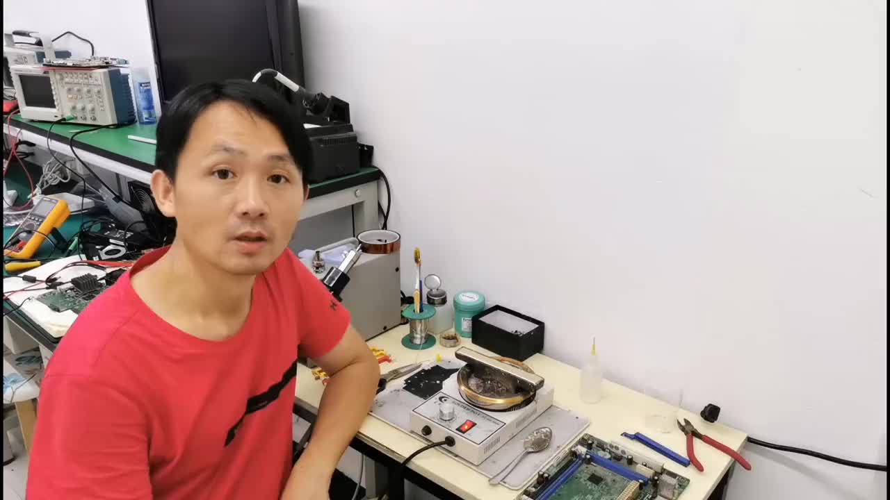 主板PCIE槽子損壞，自已做一個小錫爐，分分鐘就能自已更換。#主板 #顯卡 #電腦#硬聲創(chuàng)作季 