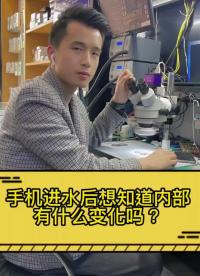 手機進水后內部會發生哪些變化，今天就來做個實驗 #手機維修 #蘋果手機維修 #長興手機維修#硬聲創作季 