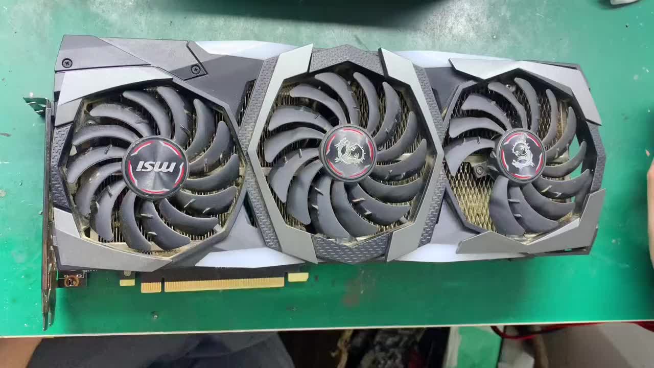 粉絲寄來的一張2080S顯卡，玩游戲黑屏，重啟也點不亮，我們來檢測修理看看哪里出了問題？#顯卡#硬聲創作季 