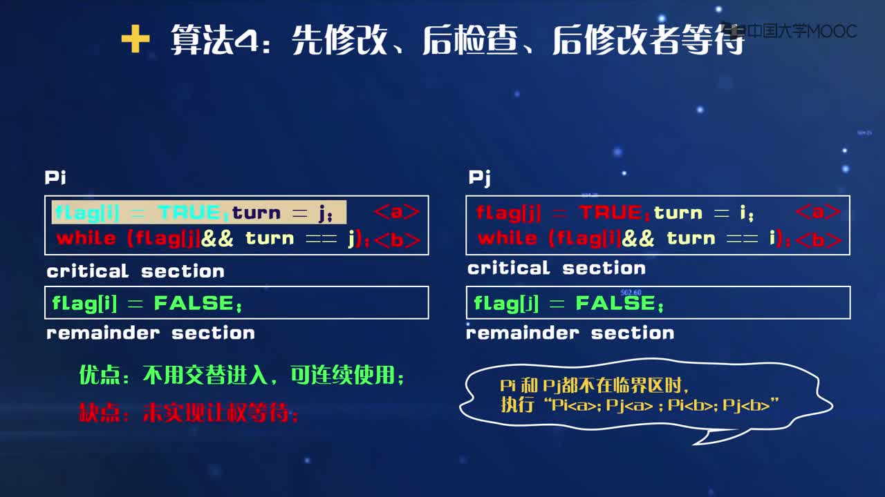 4.5 進程互斥的軟件方法（算法4）(2)#操作系統 