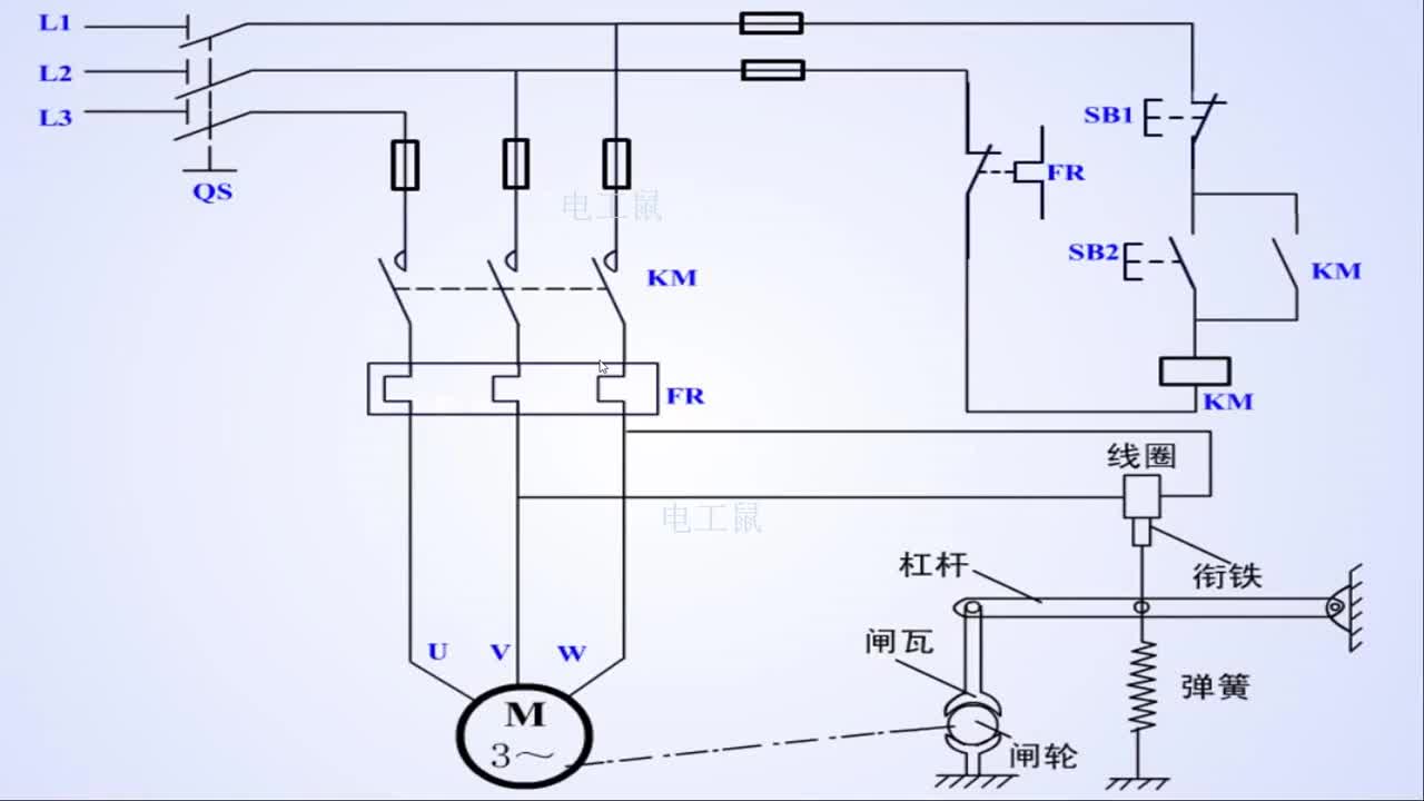 電工電路解析，電動機如何進行機械制動#硬声创作季 