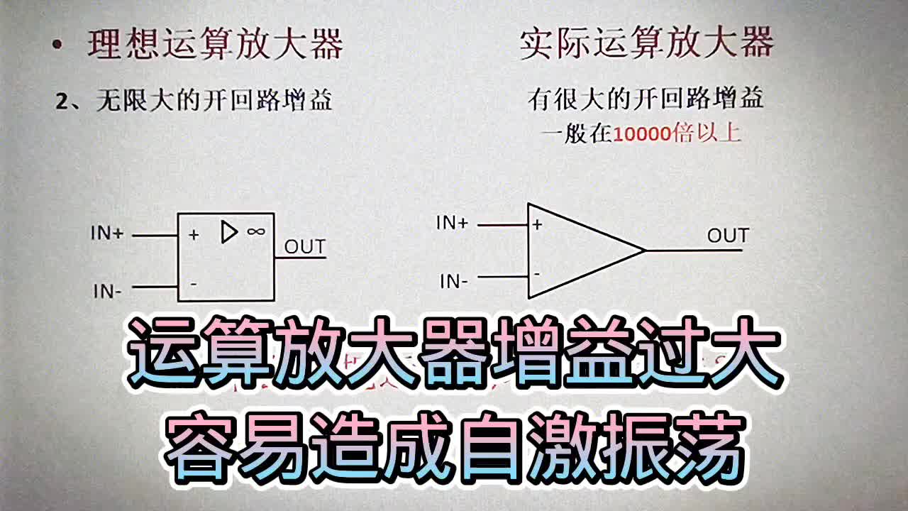 516 為什么運(yùn)算放大器及其放大電路的增益不能太大？防止自激振蕩#硬聲創(chuàng)作季 