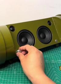 用一截水管，diy一個簡易音箱，成品效果完全超出了預期#diy #手工制作  
