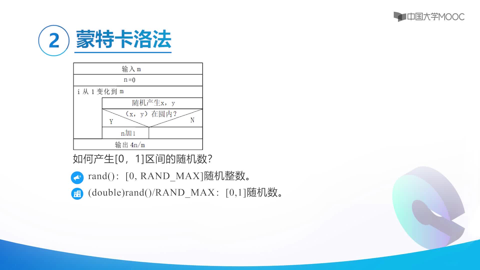 利用蒙特卡洛法求π(2)#程序設計基礎 