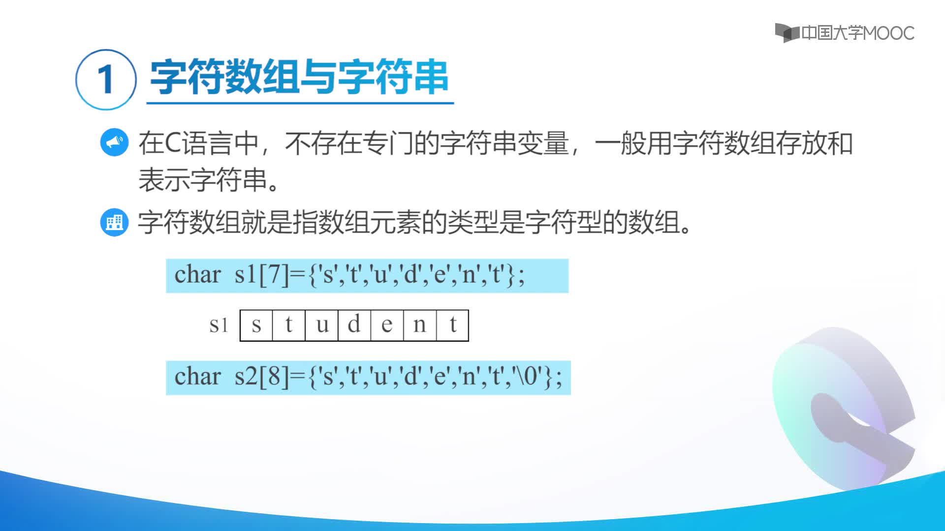 使用字符数组表示字符串(2)#程序设计基础 