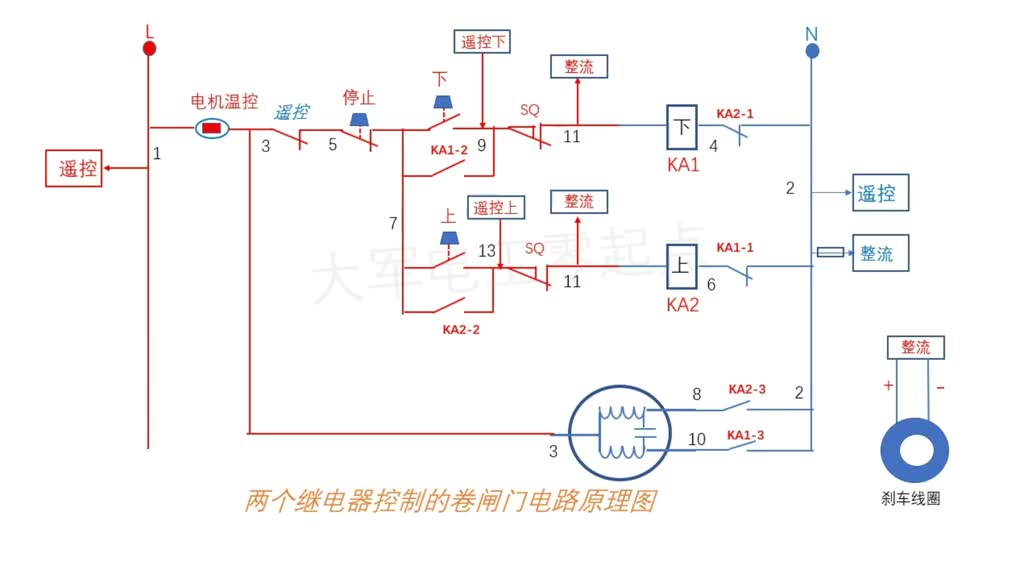 卷闸门电路原理篇（六）：电路图分析讲解和实物连线 #卷闸门电路 #维修电工 #电工知识 #零基#硬声创作季 