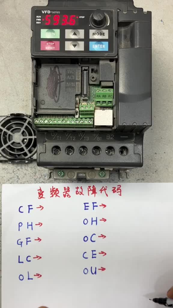 变频器故障代码查询#电工 #零基础学电工 #电工知识#硬声创作季 