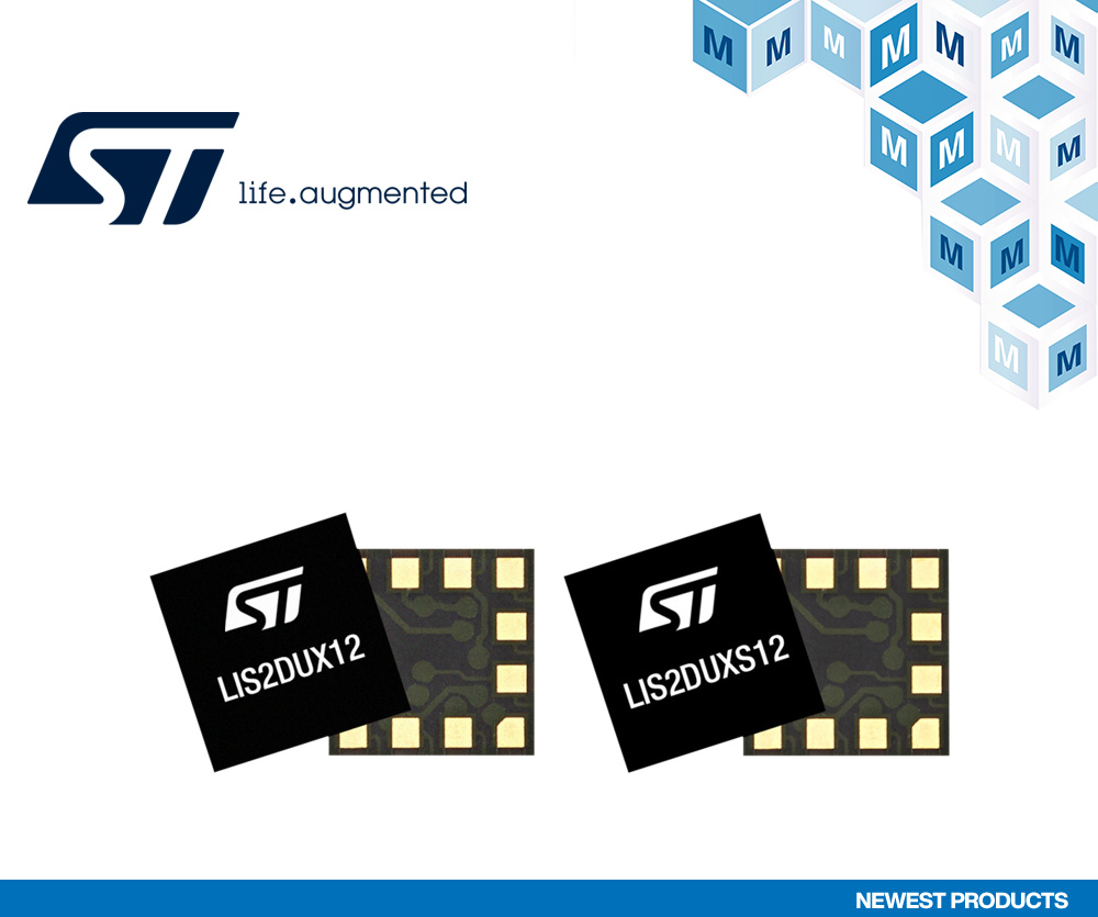 貿澤開售面向可穿戴和始終感知應用的STMicroelectronics LIS2DUX12和LIS2DUXS12智能加速度計