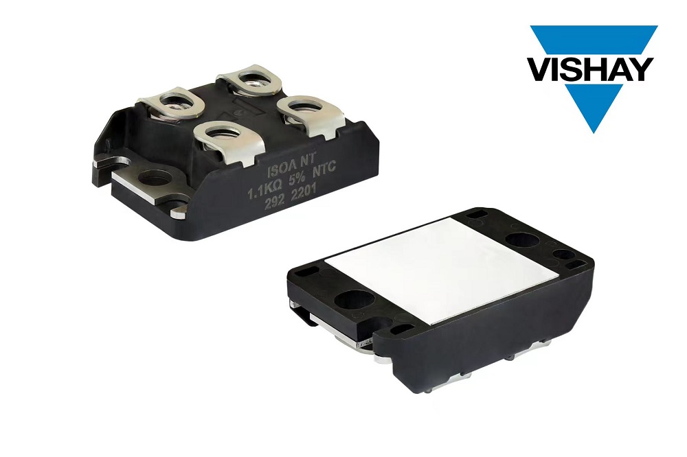 Vishay推出厚膜功率電阻器，可選配NTC熱敏電阻和PC-TIM簡化設計，節省電路板空間并降低成本