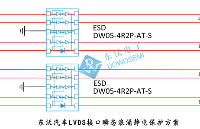 TVS管 DW05-4R2P-AT-S 用于LVDS接口浪涌静电防护