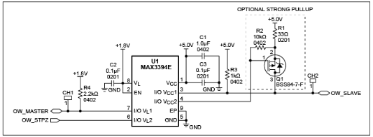 適用于1.8V至5V的1-Wir雙向電壓電平轉換器的參考設計