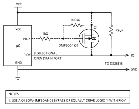 DS28E18远程I2C和SPI传感器设置指南，内置DS2485