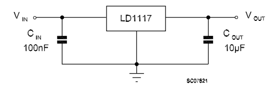 LD1117-固定电压-3.3V电路