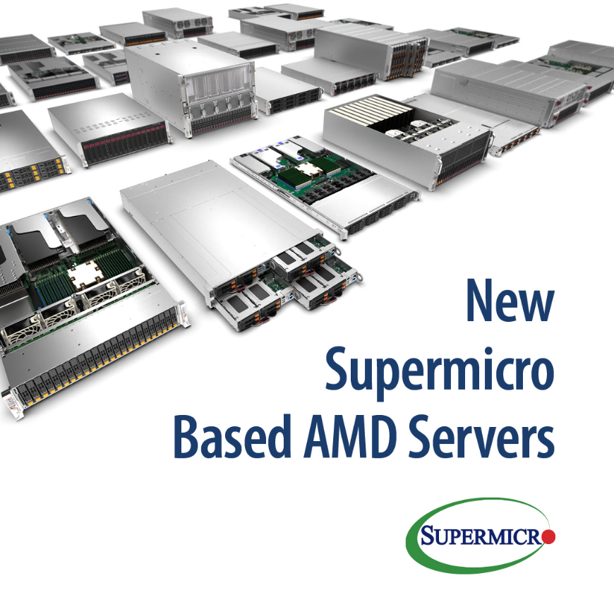 Supermicro扩大<b class='flag-5'>AMD</b>平台服务器<b class='flag-5'>产品</b>阵容，推出为云原生基础设施和高性能技术计算优化的<b class='flag-5'>全新</b>服务器及<b class='flag-5'>处理器</b>