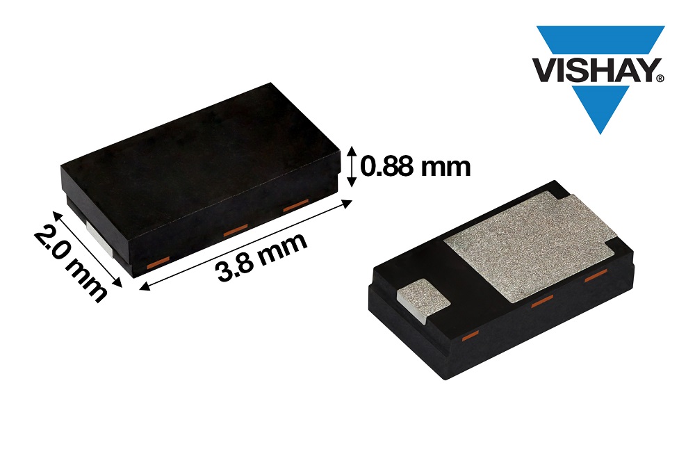 Vishay推出首款采用Power DFN系列DFN3820A封装的200 V FRED Pt® Ultrafast整流器