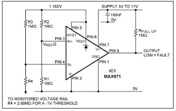 精密電路監(jiān)控負電源門限