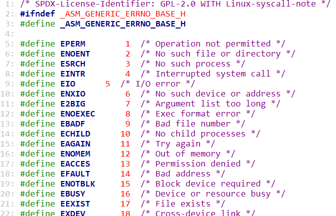 Linux错误码介绍