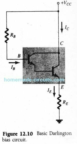 达林顿晶体管直流偏置电路