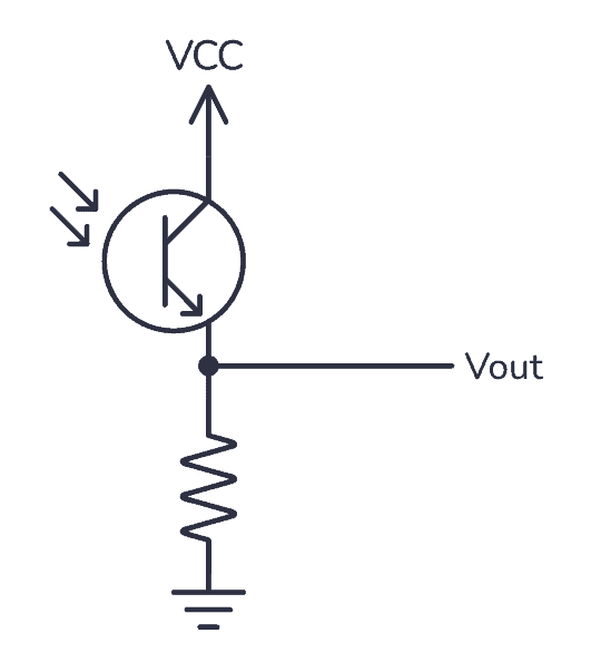 简单的光电晶体管电路