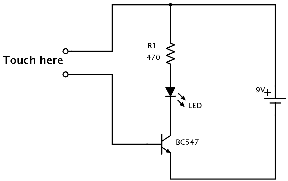 Touch sensor circuit schematic