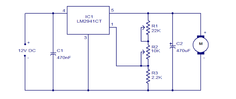 基于<b class='flag-5'>LM</b>2941CT的电机速度<b class='flag-5'>控制电路</b>