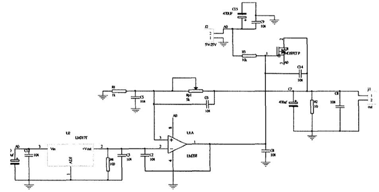 LM358稳压电源电路图 基于LM358的线性直流稳压电源设计