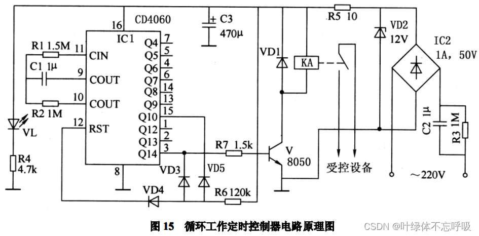 循环工作<b class='flag-5'>定时</b><b class='flag-5'>控制器</b>电路图