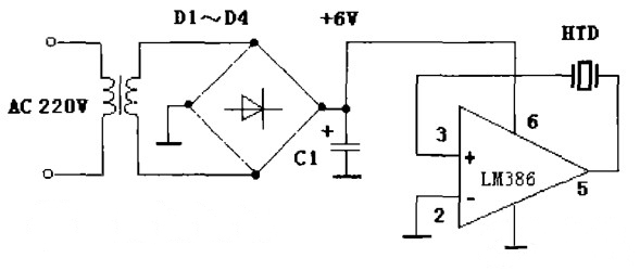 LM386振荡器电路图 基于LM386的振荡器电路设计