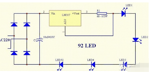 自制led恒流电源<b class='flag-5'>电路图</b>，利用LM317的LED恒流源<b class='flag-5'>电路图</b>