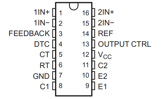 tl494引脚功能图，tl494典型应用电路图