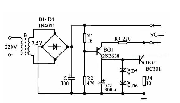 限压式镍镉电池充电器电路图讲解
