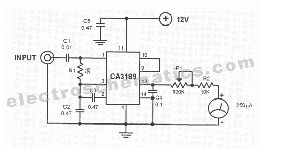 基于CA3189的信號(hào)表電路原理圖