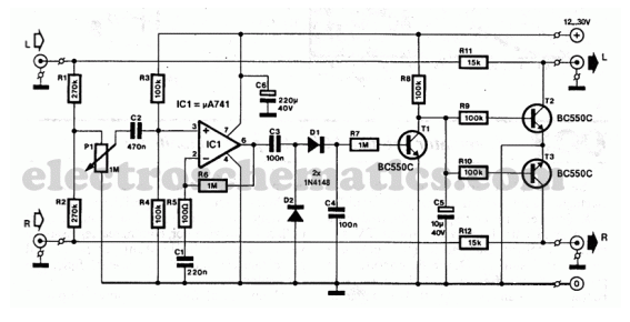 立體聲降噪電路圖解說(shuō)明