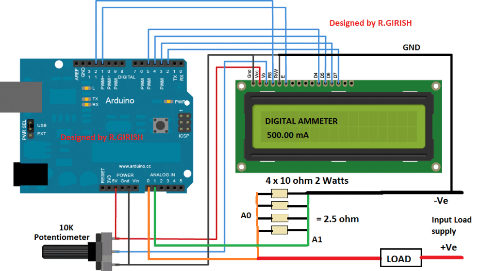 Arduino DC Digital Ammeter