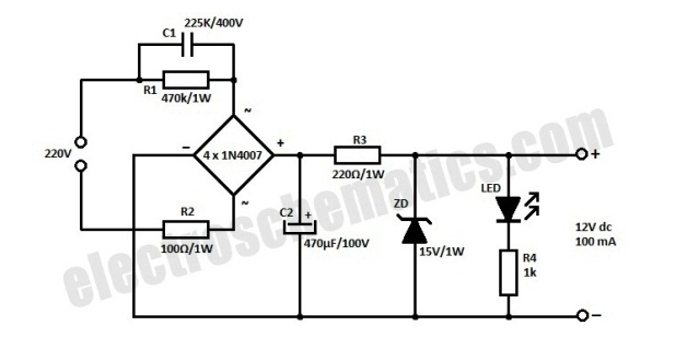 适用于低电流应用的无变压器电源电路原理图讲解