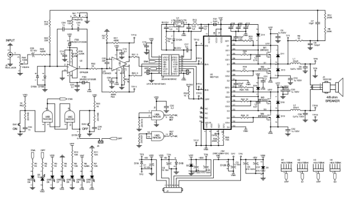 使用MD7120 MOSFET<b class='flag-5'>驅(qū)動器</b>的D類功率音頻放大器<b class='flag-5'>電路設(shè)計</b>