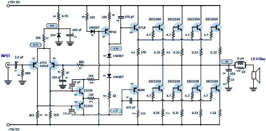 400瓦70伏放大器原理图和<b class='flag-5'>PCB</b><b class='flag-5'>布局</b>设计