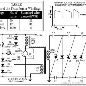 15<b class='flag-5'>VDC</b>至2000<b class='flag-5'>VDC</b>的高電壓、低電流電源電路圖