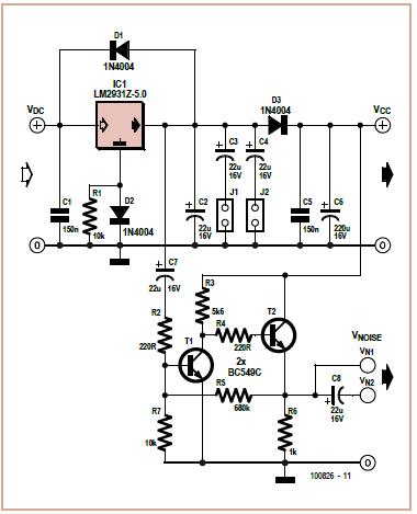 LM2931-5.0随机噪声发生器电路原理图讲解