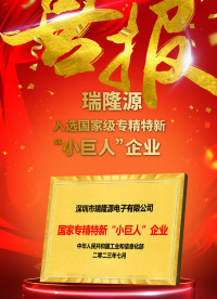 喜報！瑞隆源榮獲第五批國家專精特新“小巨人”企業(yè)認(rèn)定# #電路知識 #電工 #電路原理 #plc 